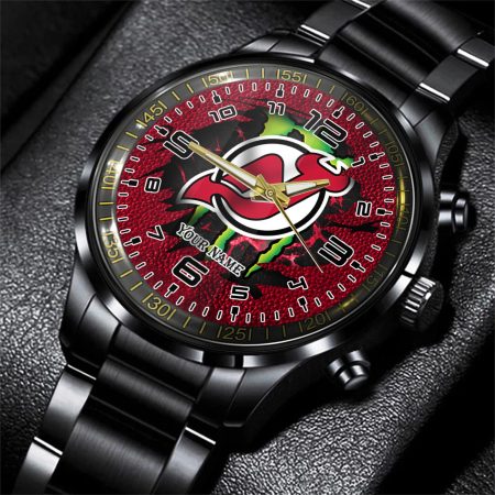 New Jersey Devils NHL Personalized 3D Black Men Hand Watch Gift For Fans