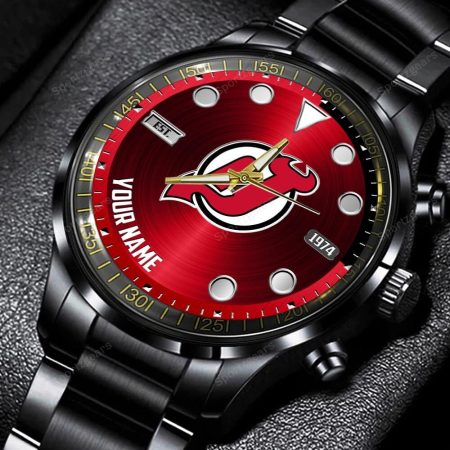 New Jersey Devils NHL Personalized New Black Hand Watch Gift For Fans