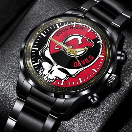 New Jersey Devils NHL Skull Personalized Hand Watch Gift For Fans