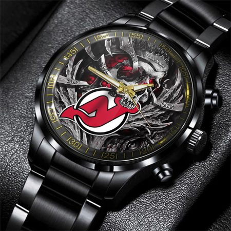 New Jersey Devils NHL Skull Personalized Hand Watch Gift For Fans