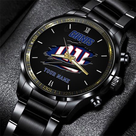New York Giants NFL Personalized Black Fashion Watch For Football Lovers For Fan