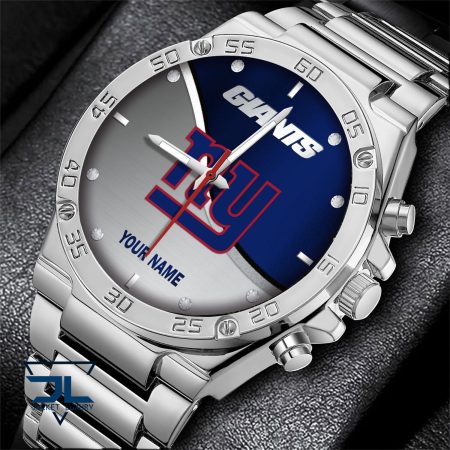 New York Giants NFL Personalized Black Hand Watch Gifts For Fans