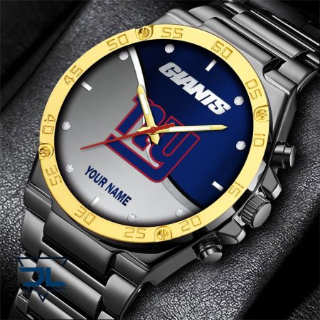 New York Giants NFL Personalized Black Hand Watch Gifts For Fans