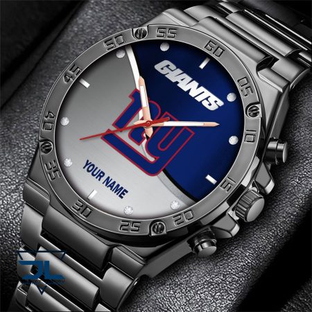 New York Giants NFL Personalized Black Hand Watch Gifts For Fans