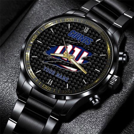 New York Giants NFL Personalized Sport Black Fashion Watch