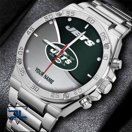 New York Jets NFL Personalized Black Hand Watch Gifts For Fans