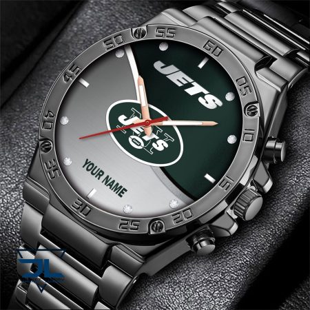 New York Jets NFL Personalized Black Hand Watch Gifts For Fans