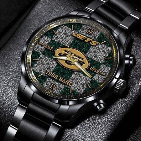 New York Jets NFL Personalized Sport Black Watch Gifts For Fans