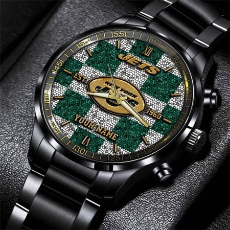 New York Jets NFL Personalized Sport Black Watch Gifts For Fans
