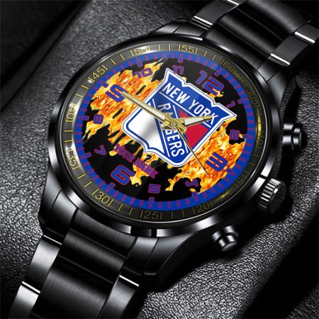 New York Rangers NHL Personalized 3D Black Watch Gift For Fans