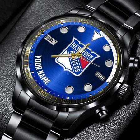New York Rangers NHL Personalized New Black Hand Watch Gift For Fans