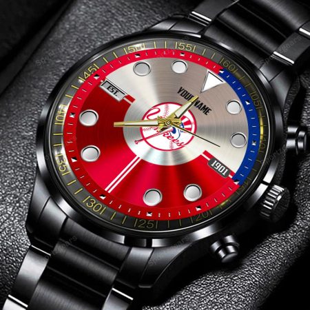 New York Yankees MLB Personalized New Black Hand Watch Gift For Fans