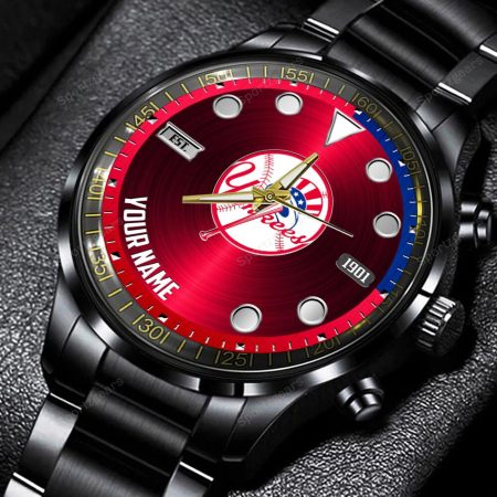 New York Yankees MLB Personalized New Black Hand Watch Gift For Fans