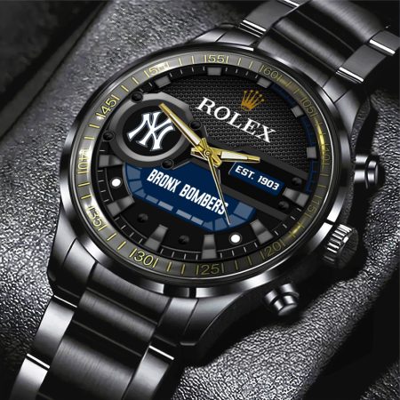 New York Yankees MLB x Rolex Black Stainless Steel Watch Gift For Fan