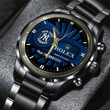 New York Yankees MLB x Rolex Black Stainless Steel Watch Gift For Fan