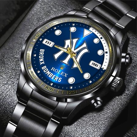 New York Yankees MLB x Rolex Black Stainless Steel Watch Gift For Fan