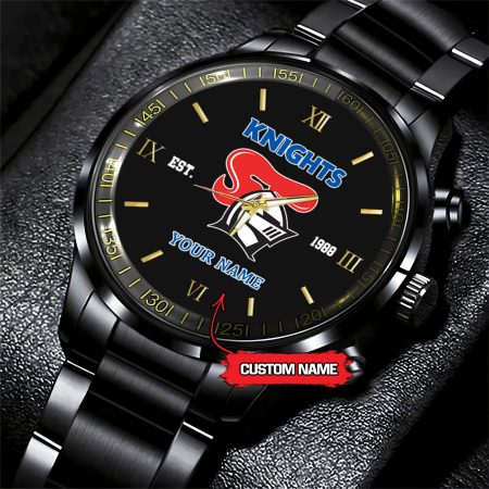 Newcastle Knights NRL Personalized Black Fashion Hand Watch