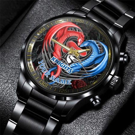 Newcastle Knights NRL Personalized Black Hand Watch Gift For Fans