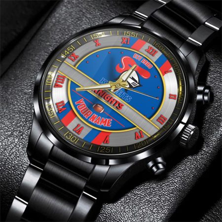 Newcastle Knights NRL Personalized Black Hand Watch Gift For Fans