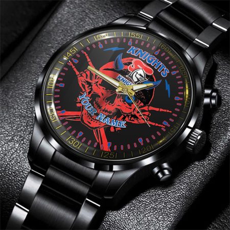 Newcastle Knights NRL Personalized Black Hand Watch Gift For Fans