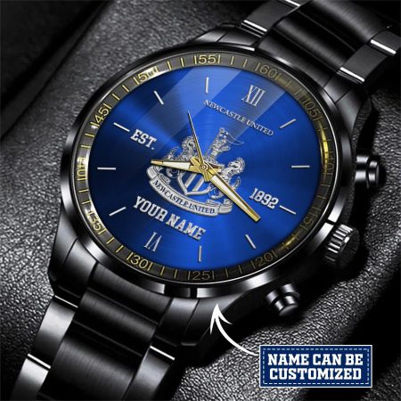 Newcastle United EPL Personalized Black Hand Watch Gift For Fans