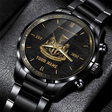 Newcastle United EPL Personalized Black Hand Watch Gift For Fans