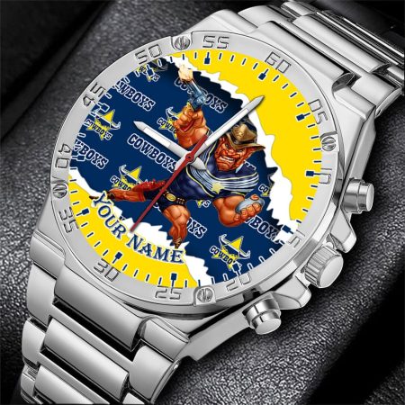 North Queensland Cowboys NRL Fashion Personalized Watch Men Gift For Fans