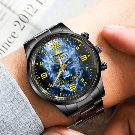 North Queensland Cowboys NRL Personalized Black Hand Watch Gift For Fans