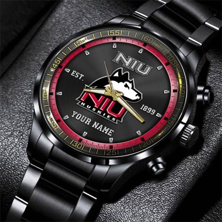 Northern Illinois Huskies NCAA Personalized Black Style Hand Watch Gifts For Fan