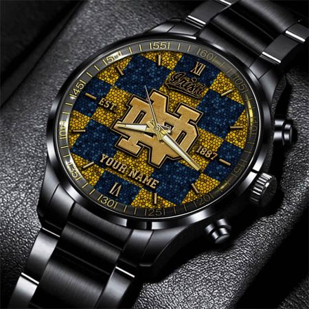 Notre Dame Fighting Irish NCAA Personalized Black New Hand Watch Gifts For Fans