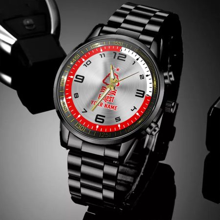 Nottingham Forest EPL Personalized Black Hand Watch Gifts For Fans