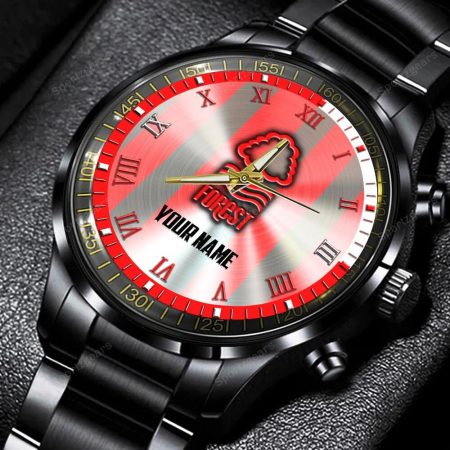 Nottingham Forest EPL Personalized New Black Hand Watch Gift For Fans