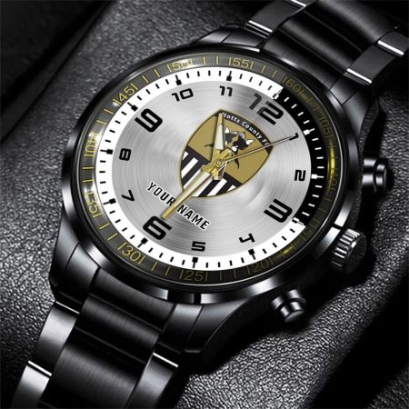 Notts County FC EFL Personalized Black Stainless Steel Hand Watch For Fan