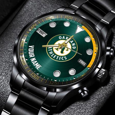 Oakland Athletics MLB Personalized New Black Hand Watch Gift For Fans