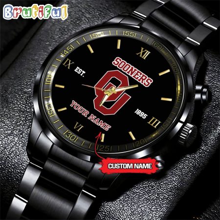 Oklahoma Sooners NCAA Personalized Black Fashion Watch Football Watch For Fans