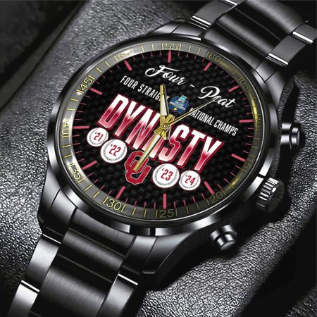 Oklahoma Sooners NCAA Women’s Softball Black Stainless Steel Watch Gift For Fan