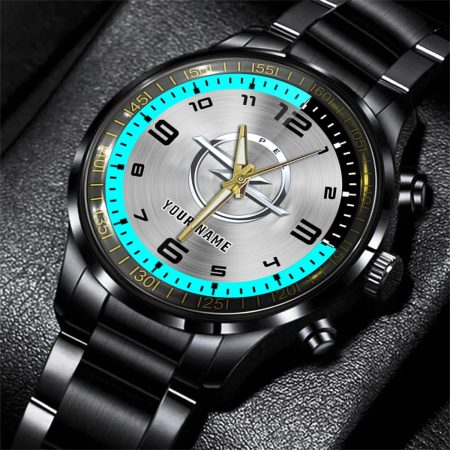Opel Car Personalized Black Stainless Steel Hand Watch For Fan