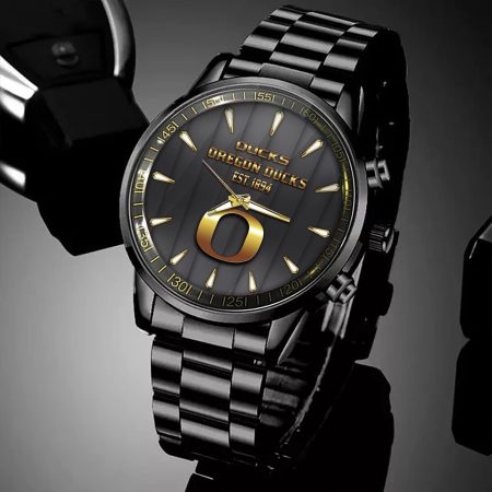 Oregon Ducks NCAA Personalized Style Black Hand Watch For Fans