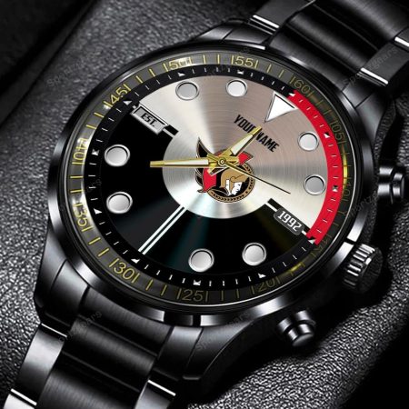 Ottawa Senators NHL Personalized New Black Hand Watch Gift For Fans