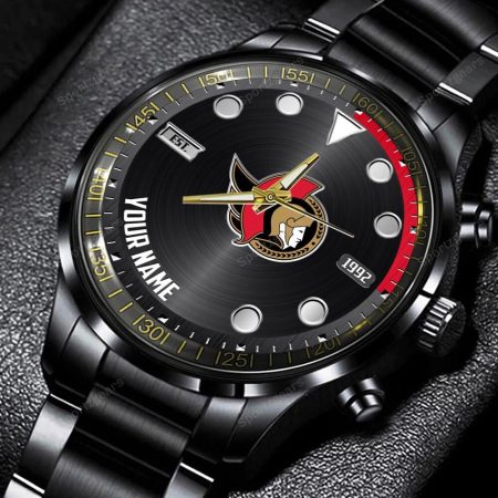 Ottawa Senators NHL Personalized New Black Hand Watch Gift For Fans