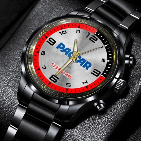 Paccar Truck Personalized Black Stainless Steel Hand Watch For Fan