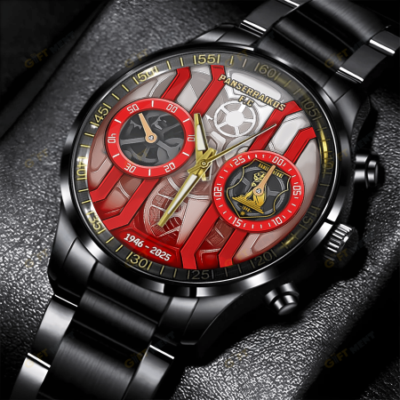 Panserraikos F.C Super League Stainless Steel Watch Gift For Fan
