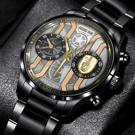 PAOK F.C Super League Stainless Steel Watch Gift For Fan