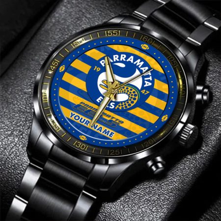 Parramatta Eels NRL New Personalized Black Hand Watch Gifts For Fans