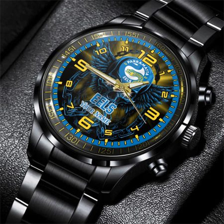 Parramatta Eels NRL Personalized 3D Men Skull Hand Watch Gift For Fans For Father For Fan