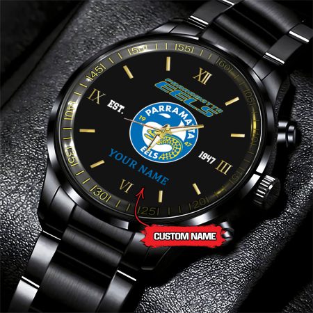 Parramatta Eels NRL Personalized Black Fashion Hand Watch