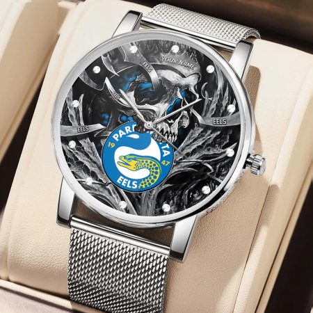 Parramatta Eels NRL Skull 3D Women Hand Watch Personalized Gift For Fans