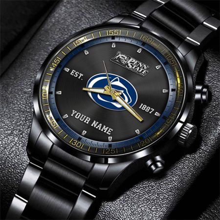 Penn State Nittany Lions NCAA Personalized Black Style Hand Watch Gifts For Fan