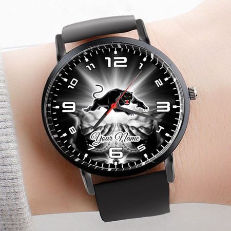 Penrith Panthers NRL 3D Men Leather Hand Watch Personalized Gift For Fans For Father For Fan