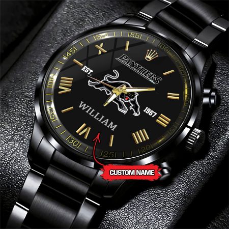 Penrith Panthers NRL Custom Name Black Fashion Watch